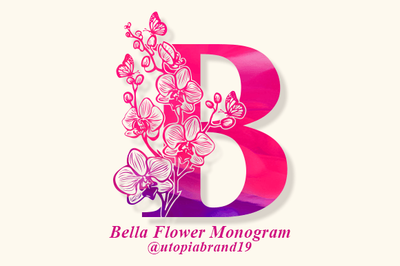 Bella Flower Monogram: Elegant Typography for Lasting Impressions