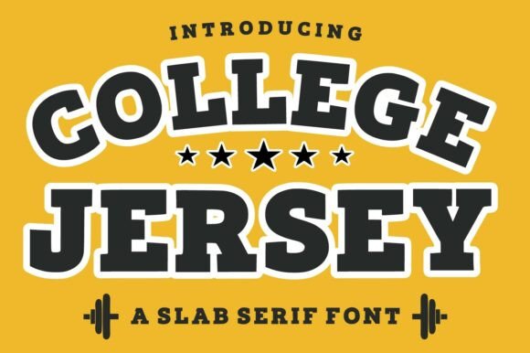 College Jersey: The Bold Slab Serif That Captures the Spirit of the Game
