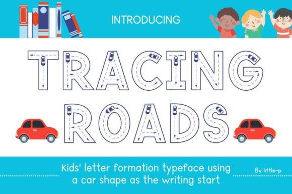 Tracing Roads: A Fun Alphabet Font for Kids