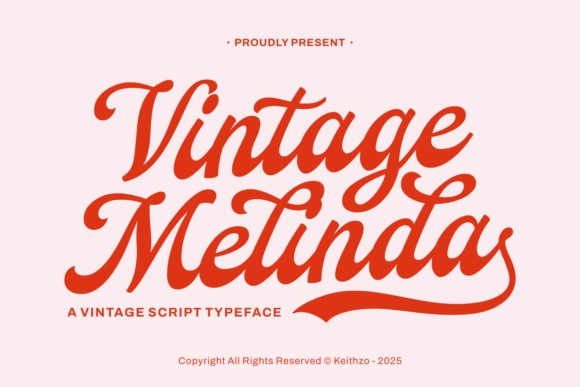 Vintage Melinda: A Script Font Blending Retro Romance with Modern Design